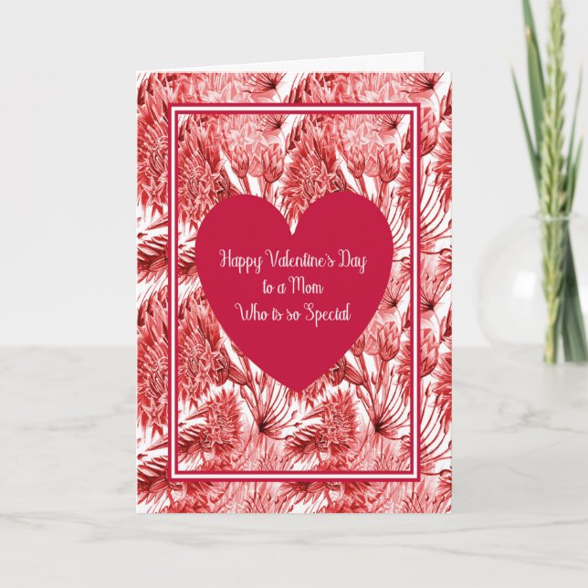 Tarjeta el día de San Valentín para mamá especial  (Anverso)