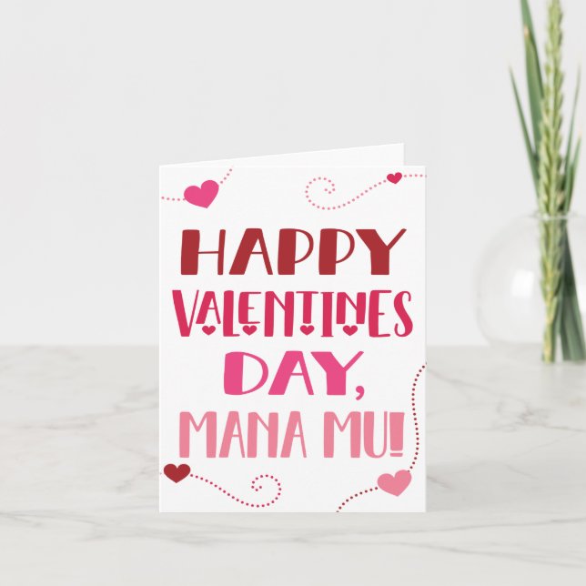Tarjeta el día de San Valentín para Mana Mu (Anverso)
