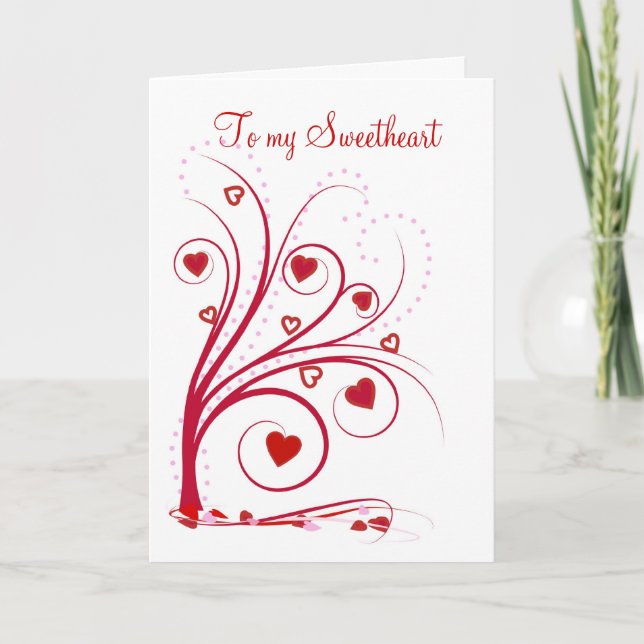 Tarjeta el día de San Valentín para mi novia (Anverso)