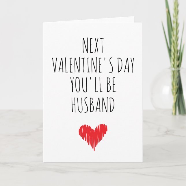 Tarjeta el día de San Valentín para novio, novio (Anverso)