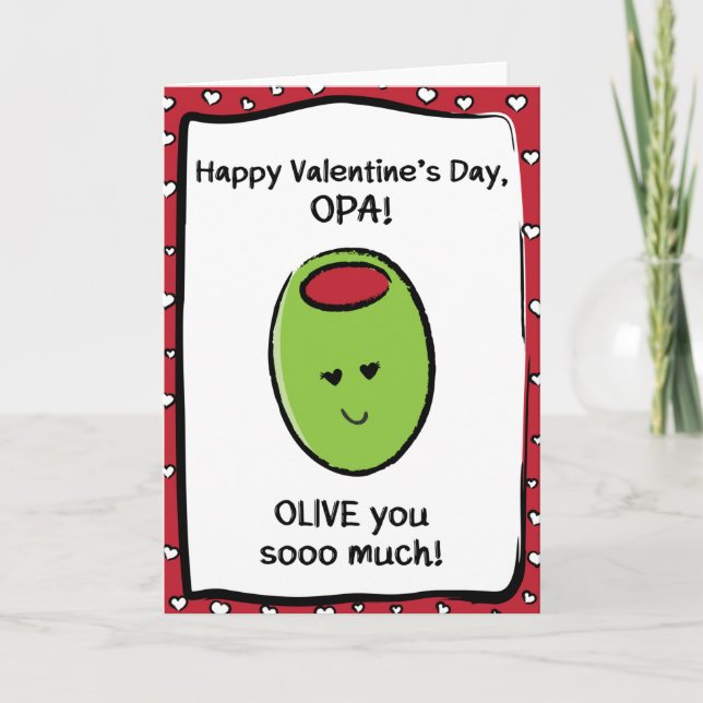 Tarjeta el día de San Valentín para Opa (Anverso)