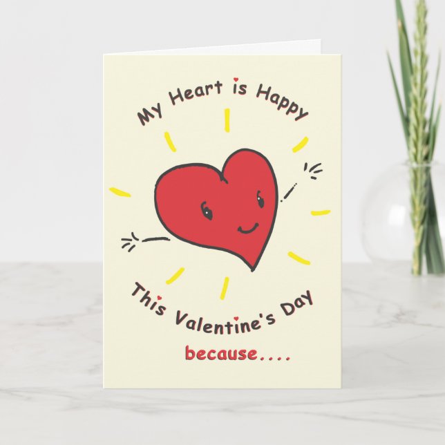 Tarjeta El día de San Valentín para padrina (Anverso)
