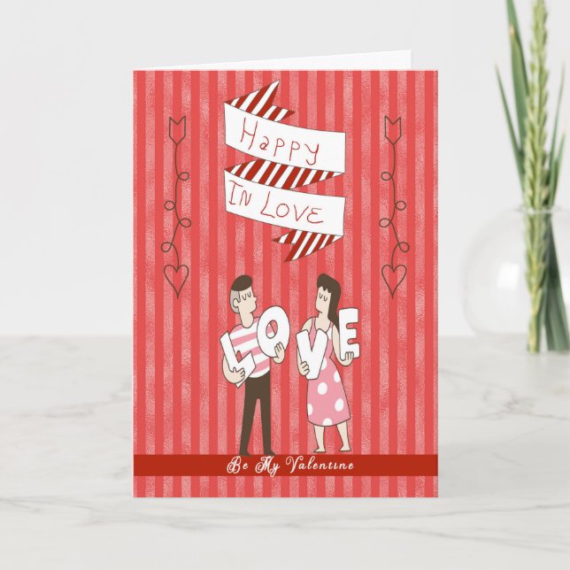 Tarjeta el día de San Valentín para pareja de edad (Anverso)