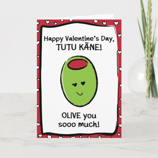 Tarjeta el día de San Valentín para Tutu Kāne (Anverso)