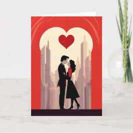 Tarjeta el día de San Valentín - Pareja de ciudad