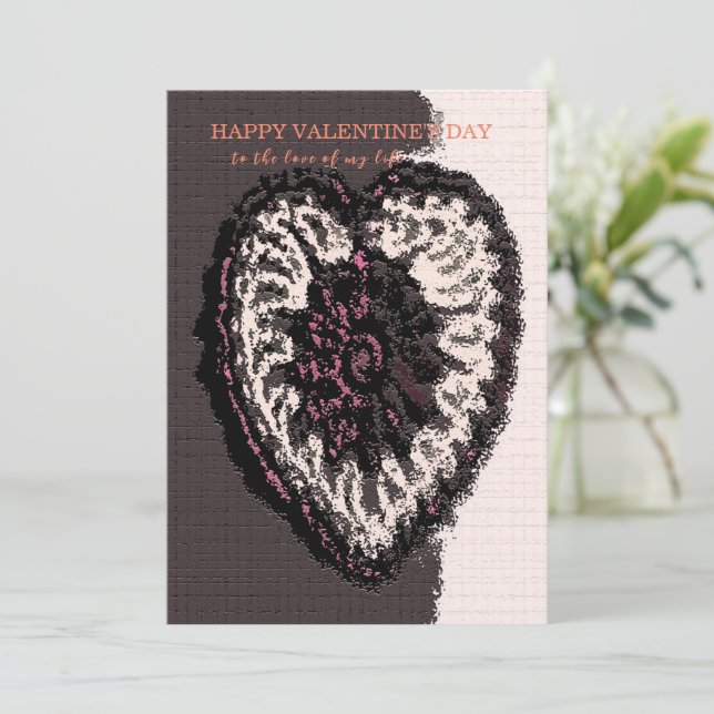 Tarjeta El día de San Valentín personalizada de co (Anverso de pie)