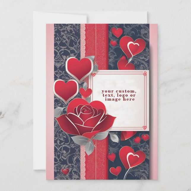Tarjeta El día de San Valentín personalizada de ro (Anverso)