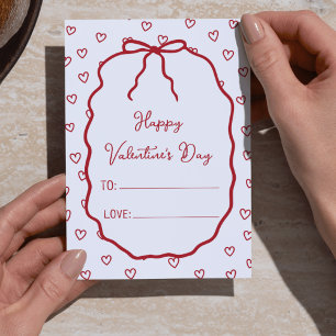 Tarjeta El día de San Valentín Personalizado Cute 