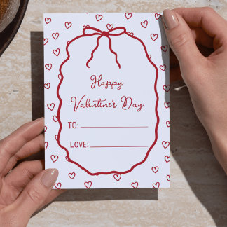Tarjeta El día de San Valentín Personalizado Cute 