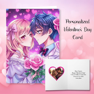 Tarjeta El día de San Valentín personalizado de Cute Coupl