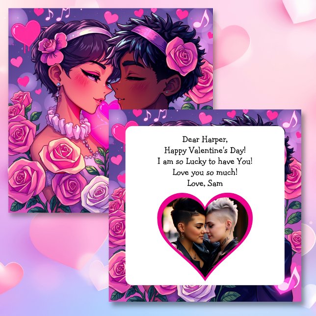 Tarjeta EL DÍA DE SAN VALENTÍN personalizado de la pareja  (Subido por el creador)