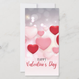 Tarjeta El día de San Valentín plana