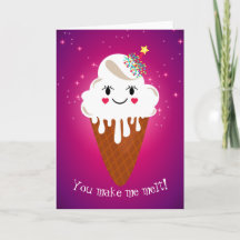 El día de San Valentín precioso del cono de helado