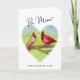 Tarjeta El día de San Valentín Red Cardinals Be Mi