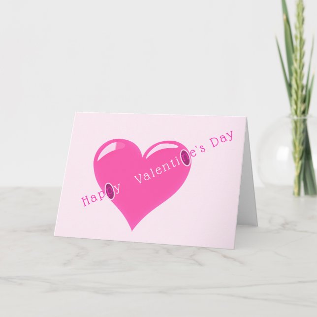 Tarjeta El día de San Valentín romántica con amor  (Anverso)