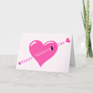 Tarjeta El día de San Valentín romántica con coraz
