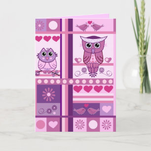 Tarjeta El día de San Valentín romántica con pájar