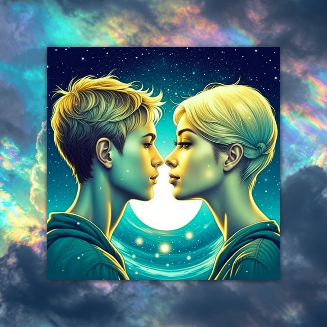 Tarjeta El día de San Valentín romántico de pareja románti (Subido por el creador)