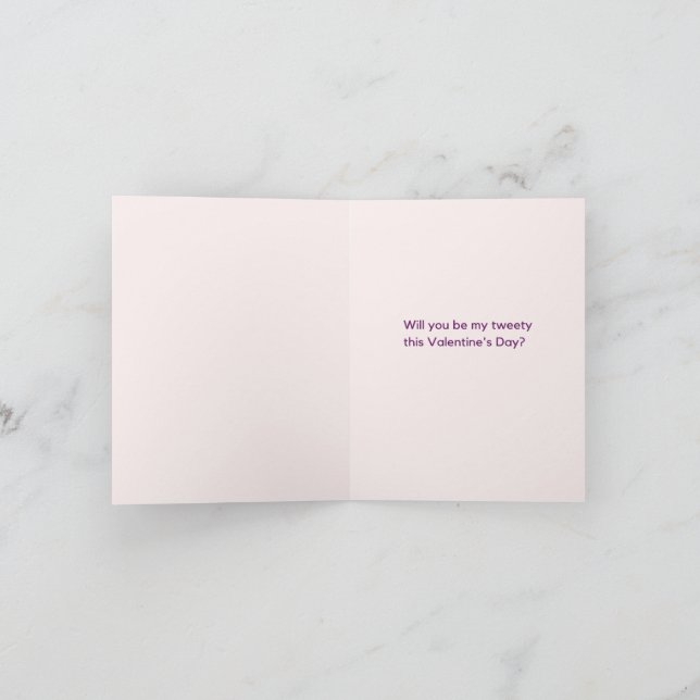Tarjeta El día de San Valentín rosa (Interior)