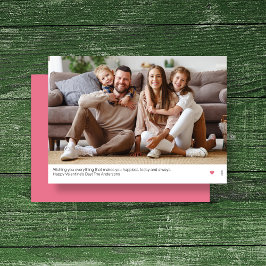 Tarjeta El día de San Valentín rosa ultracomunitar