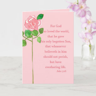 Tarjeta El día de San Valentín Rosas religiosos John Bible