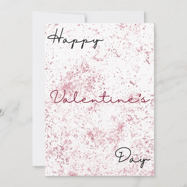 Tarjeta El día de San Valentín Sencilla Moderna De (Anverso)