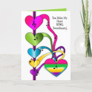 Tarjeta el día de San Valentín Squerido Colorful Hearts Mu
