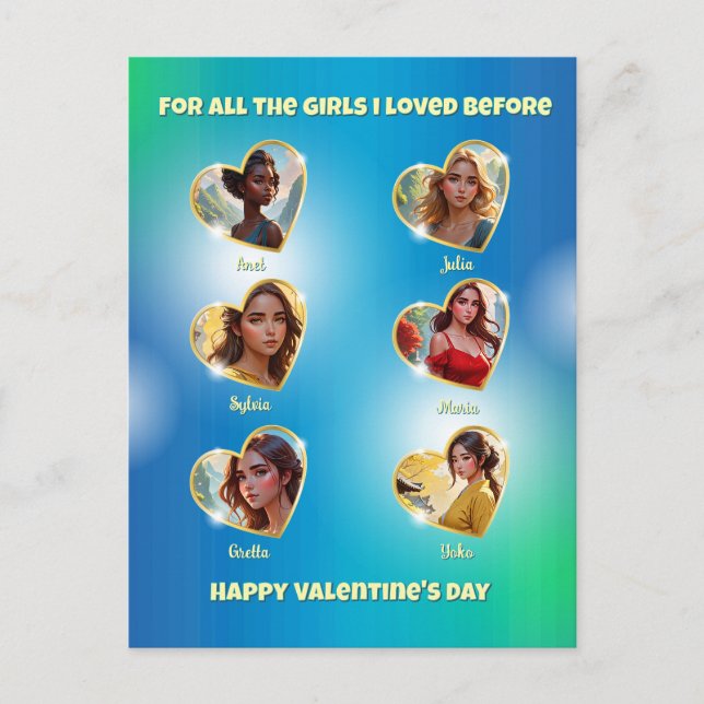 Tarjeta El día de San Valentín traviesa para solte (Anverso)