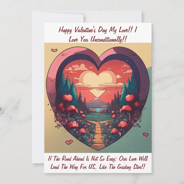 Tarjeta El día de San Valentín única: expresa tu a (Anverso)