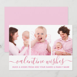 Tarjeta El día de San Valentín Valentine desea fotos famil