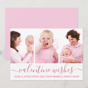 Tarjeta El día de San Valentín Valentine desea fotos famil