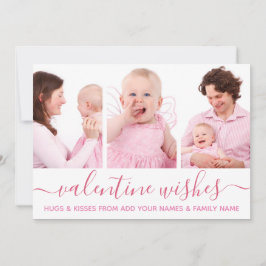 Tarjeta El día de San Valentín Valentine desea fotos famil