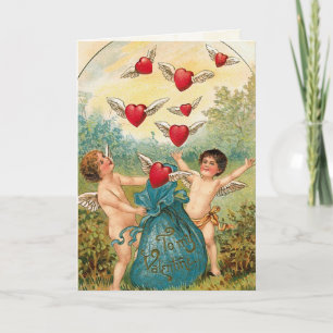 Tarjeta El día de San Valentín victoriana