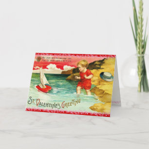 Tarjeta El día de San Valentín victoriana