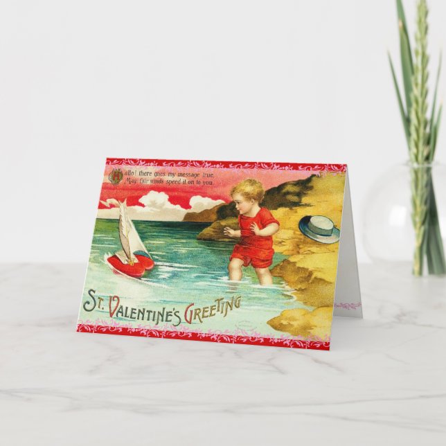 Tarjeta El día de San Valentín victoriana (Anverso)