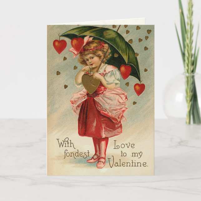 Tarjeta El día de San Valentín victoriana (Anverso)