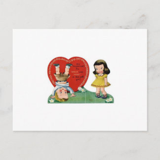 tarjeta El día de San Valentín vintage