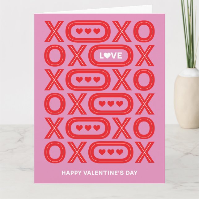 Tarjeta El día de San Valentín XOXO (Anverso)