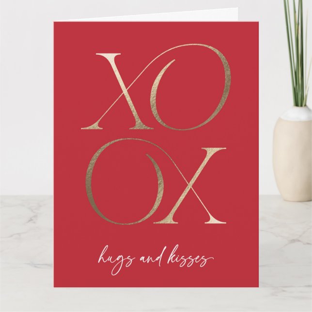 Tarjeta El día de San Valentín XOXO (Anverso)