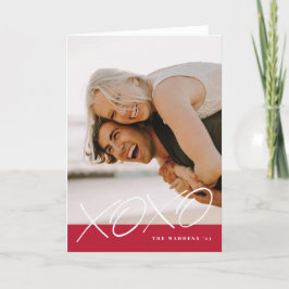 Tarjeta El día de San Valentín XOXO con tinta - Ro