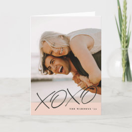 Tarjeta El día de San Valentín XOXO grabada - Engr