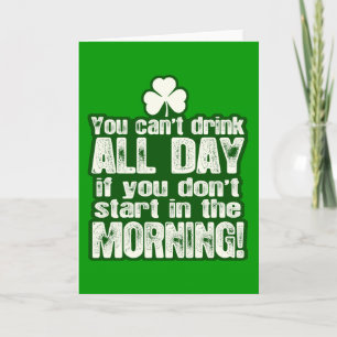 Tarjeta El día de St Patrick divertido del irlandés