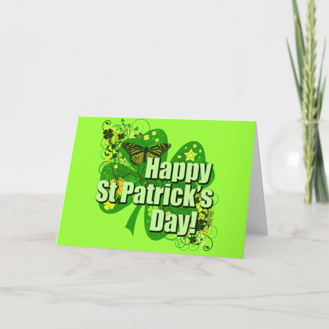 Tarjeta El día de St Patrick feliz (Anverso)