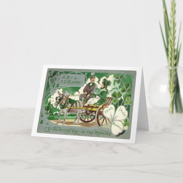 Tarjeta El día de St Patrick irlandés de la lisonja del (Anverso)