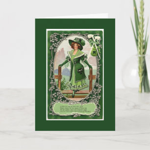Tarjeta El día de St Patrick irlandés de las mujeres del