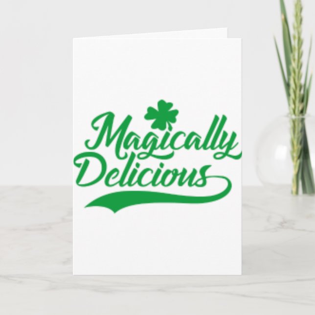 Tarjeta El día de St Patrick mágico delicioso (Anverso)