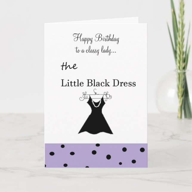 Tarjeta El Día Del Cumpleaños Del LBD Desea Una Mujer Clás (Anverso)