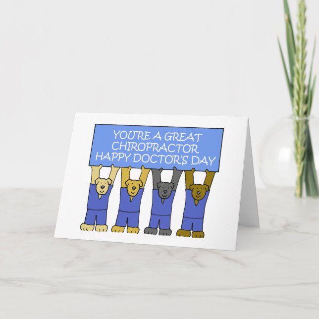 Tarjeta El día del médico feliz del Chiropractor (Anverso)