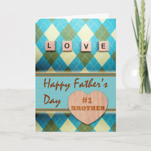 Tarjeta El Día del Padre Amor por #1 Hermano