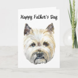 Tarjeta El Día del Padre de Cairn Terrier Editable Dog Dad